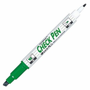 （まとめ買い）ゼブラ チェックペン 緑 (1本入) P-MW-151-CK-G 00704937 〔10本セット〕