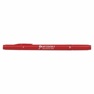（まとめ買い）トンボ鉛筆 水性サインペンプレイカラー2 赤 WS-TP 25 ｱｶ 00031282 〔10本セット〕