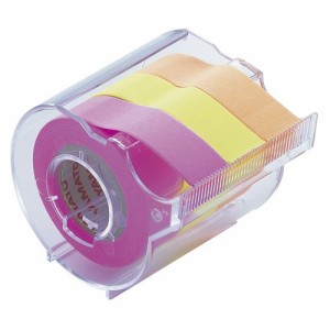 （まとめ買い）ヤマト メモックロールテープ 蛍光カラー15mm RK-15CH-C 00071373 〔10巻セット〕