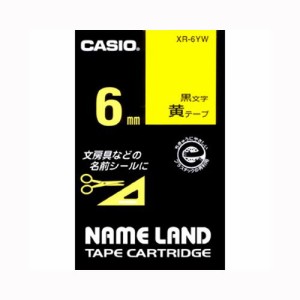 （まとめ買い）カシオ ネームランドテープ XR-6YW 00012855 〔3個セット〕