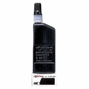 （まとめ買い）ロットリング イソグラフ用注入式インク 黒(23ml) 591-017 ﾌﾞﾗｯｸ 00003111 〔5個セット〕