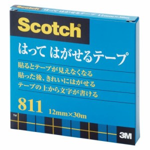 （まとめ買い）スリーエム はってはがせるテープ 811-3-12 00014562 〔5巻セット〕