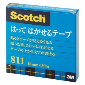 （まとめ買い）スリーエム はってはがせるテープ 811-3-18 00014563 〔5巻セット〕