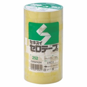 （まとめ買い）積水化学 セロテープ 工業用(10巻入)18X35 NO.252N 18X35 00021282 〔×3〕