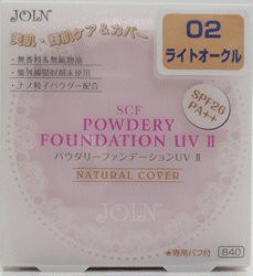 ジョイン　SCFパウダリーファンデーションUV　2　専用パフ付き 12g　02ライトオークル