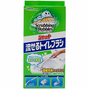 ジョンソン スクラビングバブル 流せるトイレブラシ 本体1本+つけかえ4個 トイレクリーナー シャット