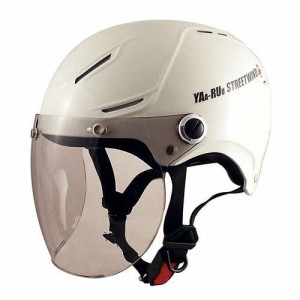 TNK工業 スピードピット バイクヘルメット ハーフ シールド付STR-X JT ホワイト BIG(60-62cm未満)51176
