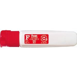 （まとめ買い）ぺんてる えのぐ エフ水彩 単色 12ml ポリチューブ入り あか WFCT11 〔10個セット〕