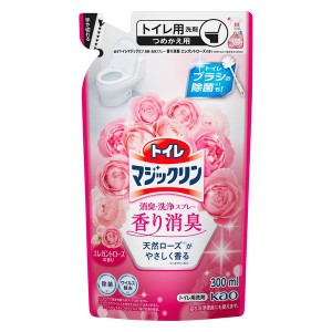 花王 トイレマジックリン 消臭・洗浄スプレー トイレ用洗剤 エレガントローズの香り つめかえ用 300ml 424938