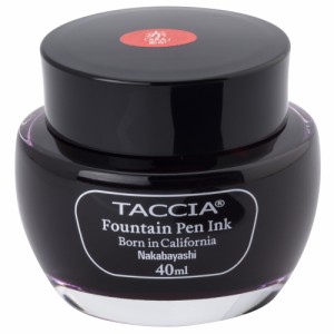 （まとめ買い）ナカバヤシ TACCIA 万年筆用インク すなおいろ インク 40ml あか TFPI-WD40-05 〔3個セット〕