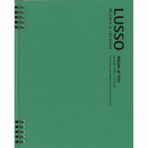 ナカバヤシ ルッソ Wリング式アルバム KG判2段 かける〜の台紙 グリーン LUWK-K2-G