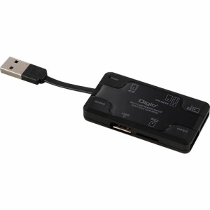 【メール便発送】ナカバヤシ USB2.0マルチカードリーダー・ライター ブラック CRW-5M53BK