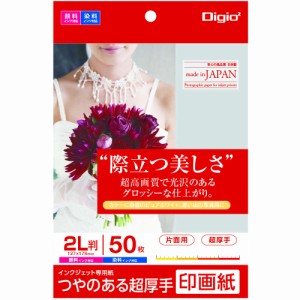 【メール便発送】ナカバヤシ つやのある超厚手 印画紙 2L 50枚 JPSK2-2L-50