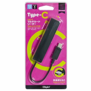 （まとめ買い）ナカバヤシ Type-C USB2.0マルチカードリーダー ブラック CRW-C5M65BK 〔×3〕