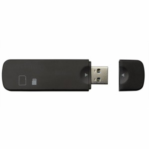 （まとめ買い）ナカバヤシ USB3.2Gen1(3.0) SDカードリーダー ブラック CRW-3SD74BK 〔×3〕