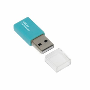 （まとめ買い）ナカバヤシ USB2.0カードリーダー・ライター ブルー CRW-MSD78BL 〔×3〕