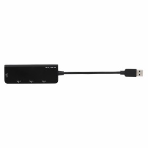 （まとめ買い）ナカバヤシ USB3.0ハブ 4ポート BK UH-3164BK 〔3個セット〕