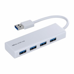 ナカバヤシ 4ポートUSB3.0 ハブ ホワイト UH-3034W