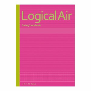 【メール便発送】ナカバヤシ ロジカル・エアーノート B5 A罫 30枚 ピンク ノ-B546A-P