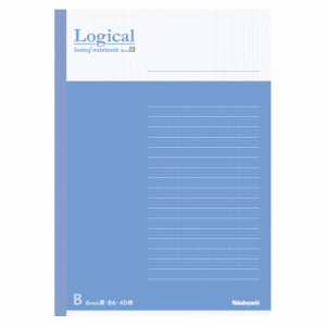 （まとめ買い）ナカバヤシ スイング・ロジカルノート B6 B罫 40枚 ブルー COC-ノ-B601B 〔10冊セット〕