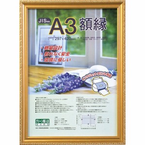 （まとめ買い）ナカバヤシ 樹脂製賞状額 金ケシ A3 フ-KWP-40 〔×3〕