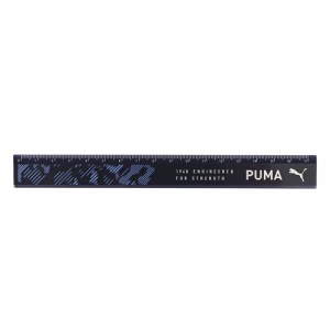 （まとめ買い）クツワ PUMA(プーマ) 17cm定規 ネイビー (白ロゴ) PM440NB 〔10個セット〕