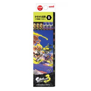 【メール便発送】三菱鉛筆 かきかた鉛筆 六角 B スプラトゥーン3 1ダース(12本入) K5641B