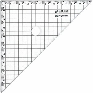 （まとめ買い）新潟精機 アクリル カッティング方眼三角定規 快段目盛 106×106mm CAGS-4545KD 〔3個セット〕