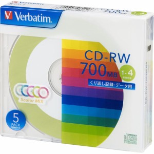 （まとめ買い）バーベイタム くり返し記録・データ用 CD-RW 700MB 1-4倍速 5枚入 SW80QM5V1 〔×3〕