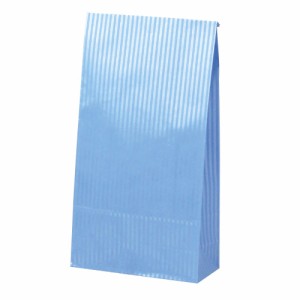 （まとめ買い）ササガワ 紙袋 角底袋 クリスタルブルー 幅145×マチ65×高さ280mm 100枚入 50-3411 〔×3〕
