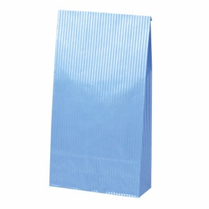 （まとめ買い）ササガワ 紙袋 角底袋 クリスタルブルー 幅180×マチ65×高さ340mm 100枚入 50-3711 〔×3〕