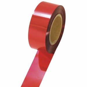 （まとめ買い）ササガワ メッキテープ 赤 50mm×200m 1個入 40-4476 〔×3〕
