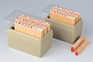 シヤチハタ 柄付ゴム印 アルファベットセット 4号 TEA-10