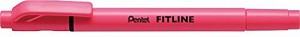 （まとめ）ぺんてる 蛍光ペン フィットライン ピンク SLW11-P 〔まとめ買い10本セット〕