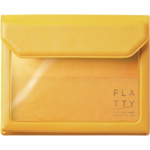 【メール便発送】キングジム かさばらないバッグインバッグ FLATTY カードサイズ 黄色 5356キイ