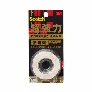 【メール便発送】スリーエム スコッチ 超強力両面テープ プレミアゴールド 多用途 19mm×1.5m KPG-19