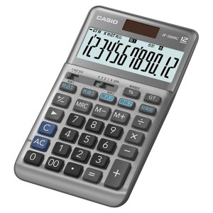 （まとめ買い）カシオ 軽減税率対応電卓 12桁 ジャストタイプ JF-200RC-N 〔3個セット〕
