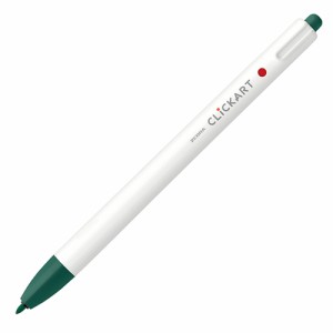 【メール便発送】ゼブラ ノック式水性カラーペン クリッカート グリーンブラック WYSS22-GB