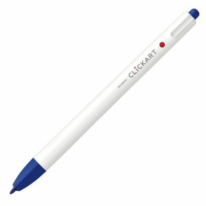 （まとめ買い）ゼブラ ノック式水性カラーペン クリッカート 青 WYSS22-BL 〔10本セット〕