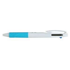 【メール便発送】三菱鉛筆 抗菌ジェットストリーム 3色ボールペン 0.7mm 白軸・水色グリップ HSXE3400A07P.1