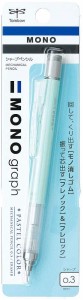 【メール便発送】トンボ鉛筆 シャープペンシル モノグラフ パステルカラー 0.3mm ミントグリーン DPA-137C