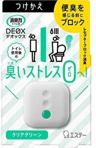 エステー 消臭力 DEOX トイレ用 つけかえ 消臭力 トイレ用 消臭・芳香剤 クリアグリーン (6mL) 371570