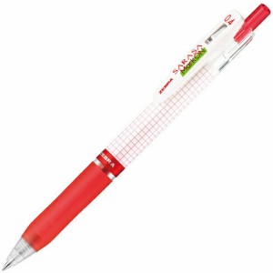 （まとめ買い）ゼブラ ジェルボールペン サラサマークオン 0.4mm 赤 JJS77-R 〔10本セット〕