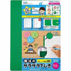 （まとめ買い）レイメイ藤井 先生おすすめ魔法のザラザラ下敷 B5 0.3mmドット グリーン U1074M 〔5枚セット〕