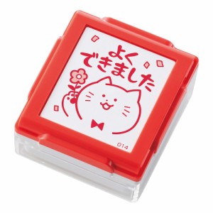 （まとめ買い）シヤチハタ いいね！スタンプくん レッド 14 よくできました PEW-A2-R-14 〔5個セット〕