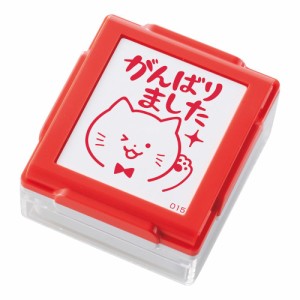 （まとめ買い）シヤチハタ いいね！スタンプくん レッド 15 がんばりました PEW-A2-R-15 〔5個セット〕