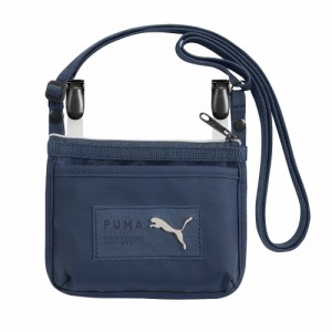 （まとめ買い）クツワ PUMA メタルキャットポケットポーチ ネイビー PM386NB 〔3個セット〕