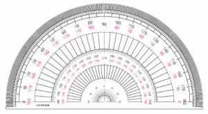 【メール便発送】 内田洋行 半円分度器 18cm 1-822-0104 00958438