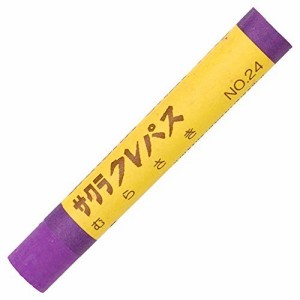 （まとめ買い）サクラクレパス クレパス太巻 単色 紫色 10本入 LPバラ#24 〔×5〕