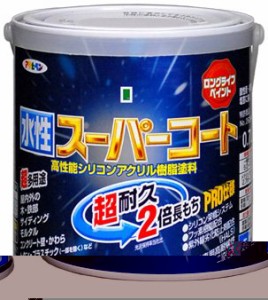 （まとめ買い）アサヒペン ペンキ 水性スーパーコート 水性多用途 白 0.7L 〔3缶セット〕